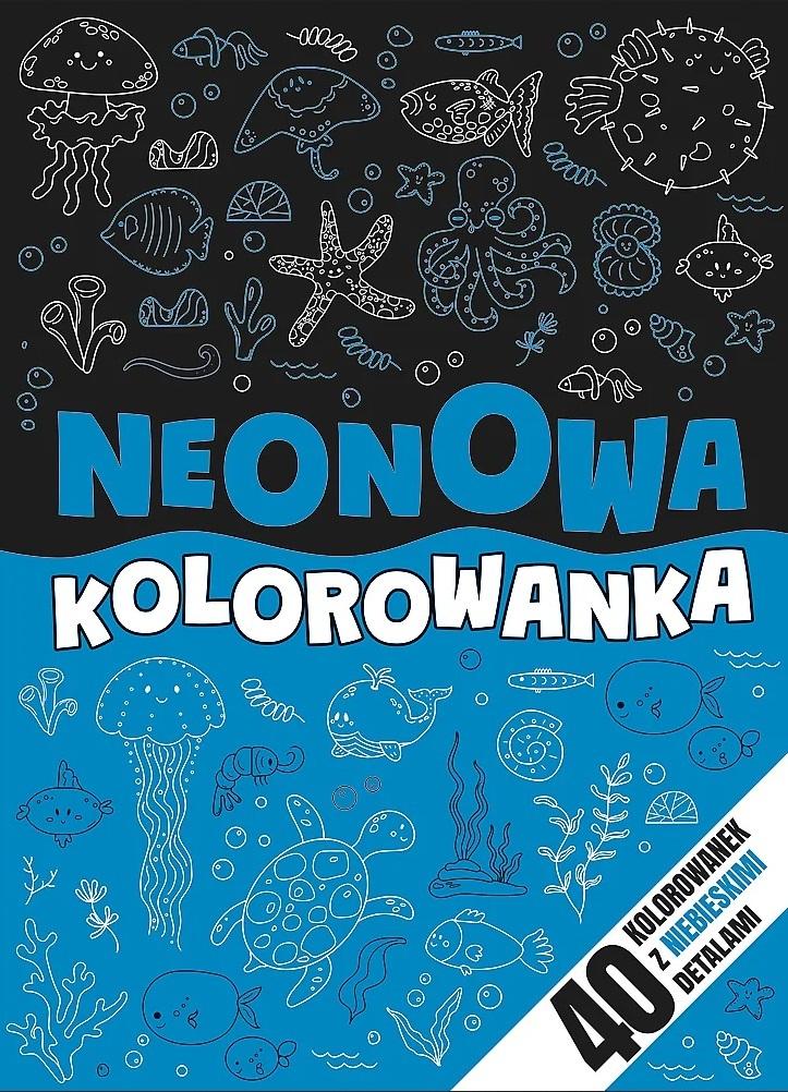 Neonowa kolorowanka niebieska