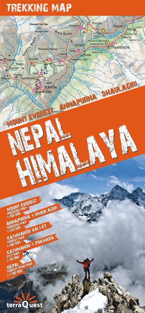 Nepal Himalaya - trekking map