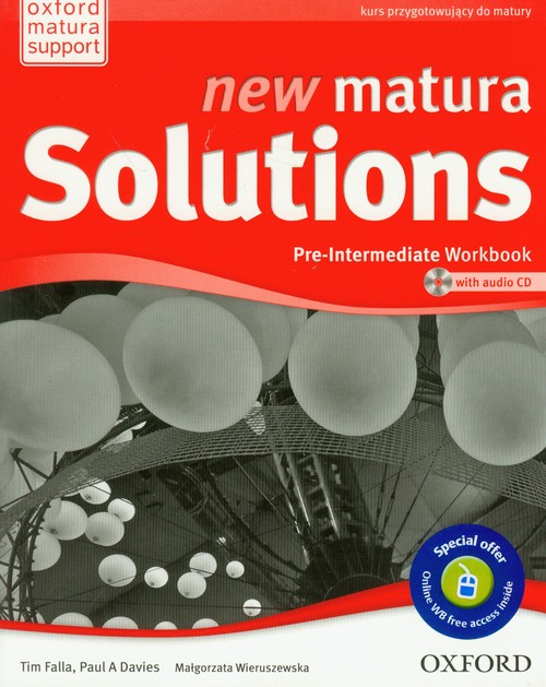 New Matura Solutions Pre-Intermediate workbook z płytą CD