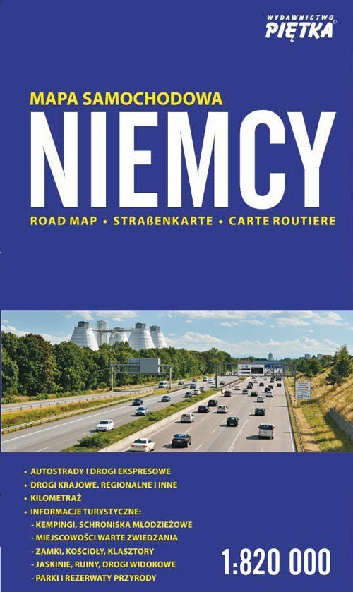 Niemcy mapa samochodowa 1:820 000