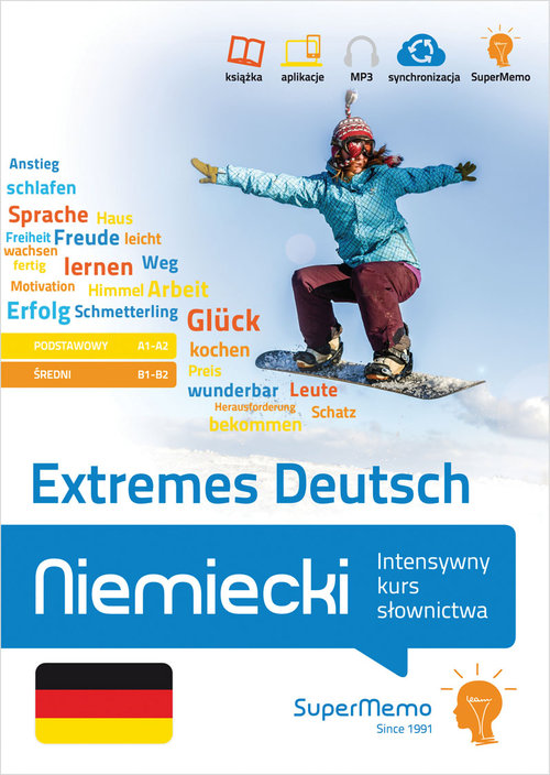 Niemiecki Extremes Deutsch Intensywny kurs słownictwa (poziom podstawowy A1-A2 i średni B1-B2)