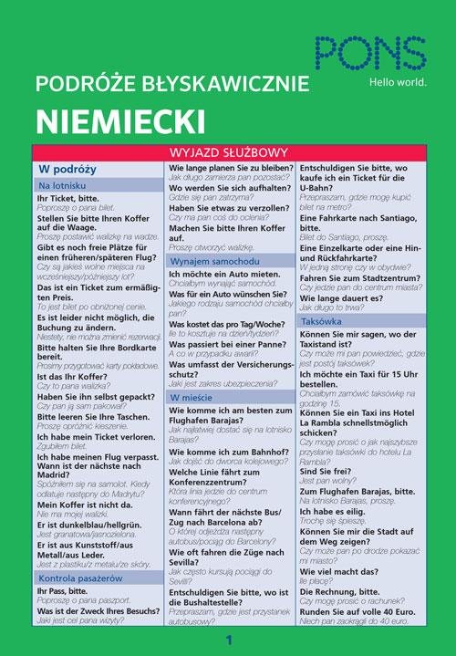 Niemiecki Podróże błyskawicznie