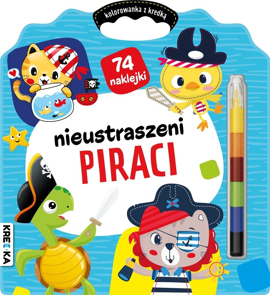 Nieustraszeni piraci Kolorowanka z kredką