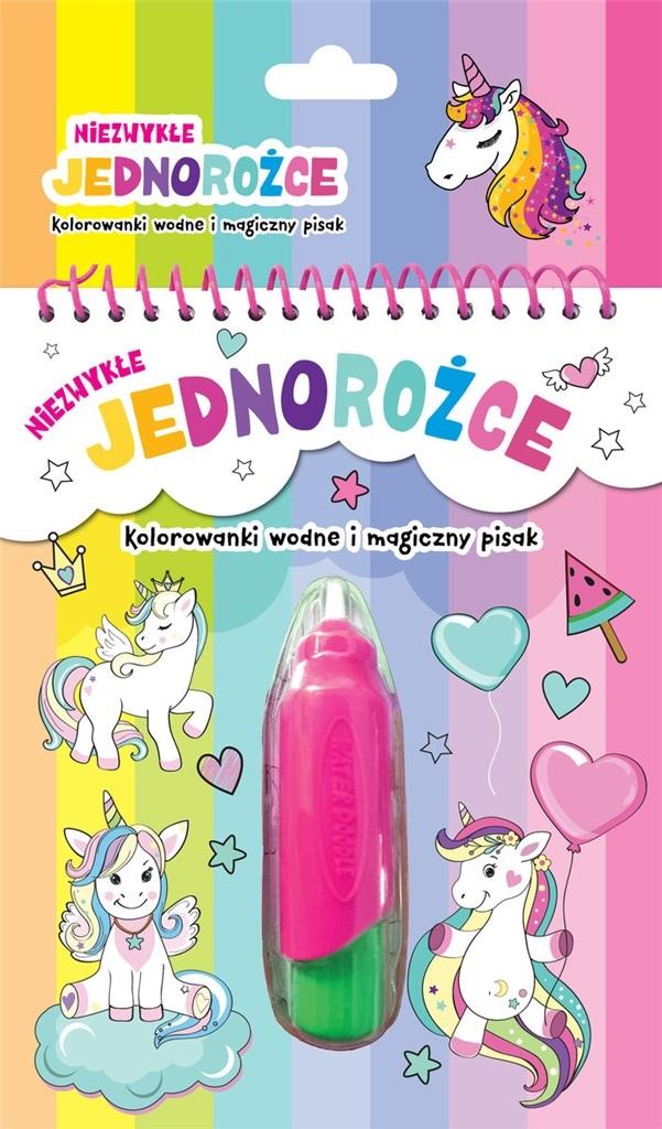 Niezwykłe jednorożce Kolorowanki wodne i magiczny pisak