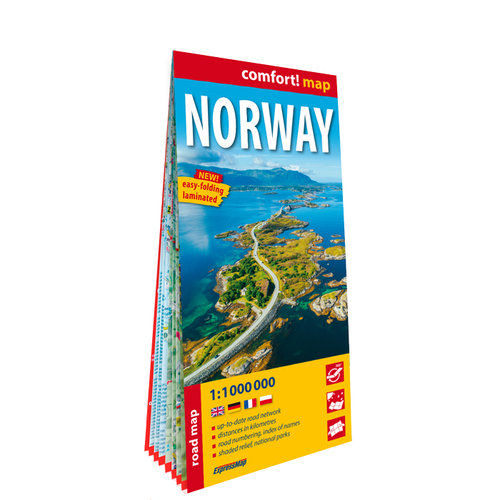 Norwegia (Norway) laminowana mapa samochodowa 1:1 000 000