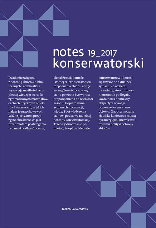 Notes Konserwatorski Tom 19