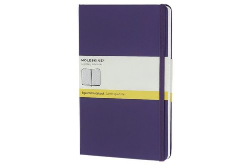 Notes Moleskine Classic L w kratkę fioletowy