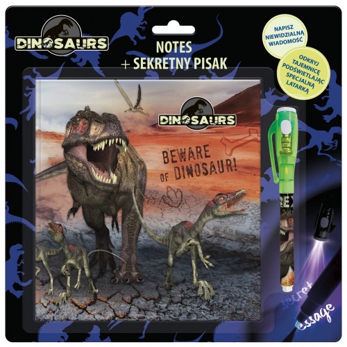 Notes w twardej oprawie+sekretny pisak dinozaur 14