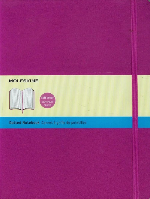 Notes XL Moleskine Classic w kropki orchidea