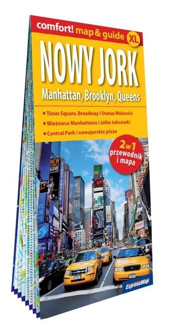 Nowy Jork. Manhattan, Brooklyn, Queens laminowany map&guide XL 2w1: przewodnik i mapa