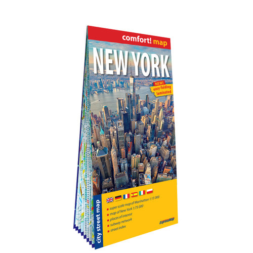Nowy Jork (New York) laminowany plan miasta 1:75 000/1:15 000
