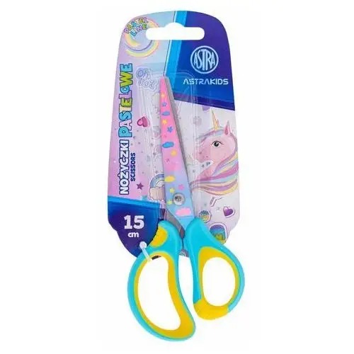 Nożyczki szkolne z ergonomiczne Astrakids Unicorn 15 cm. 1 szt. .