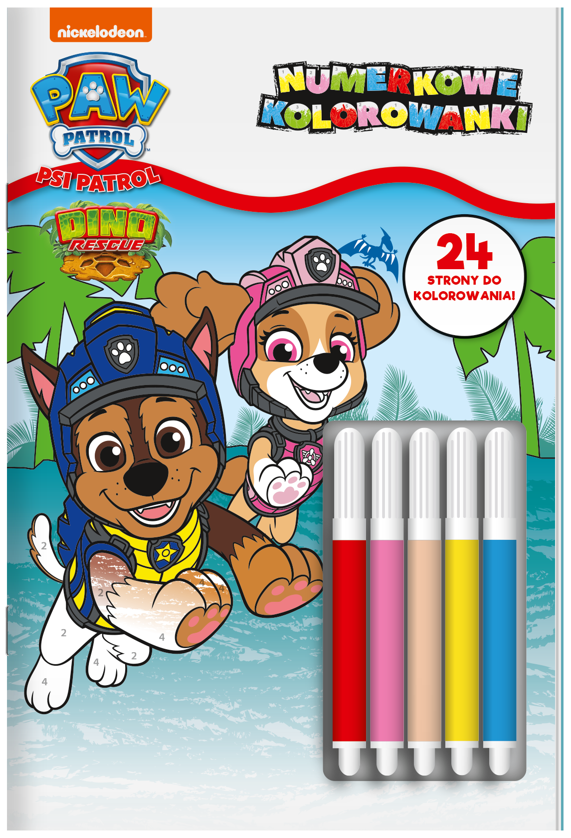 Numerkowe kolorowanki Psi Patrol