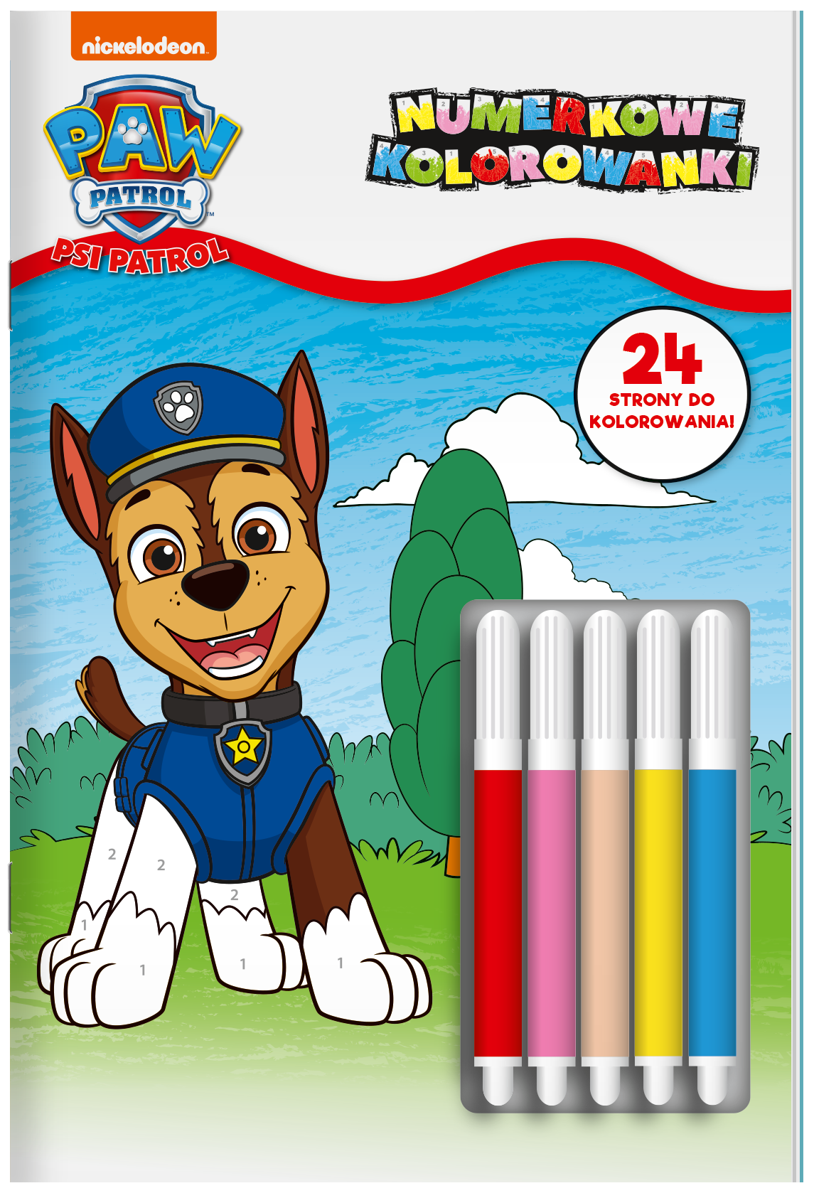 Numerkowe kolorowanki. Psi Patrol