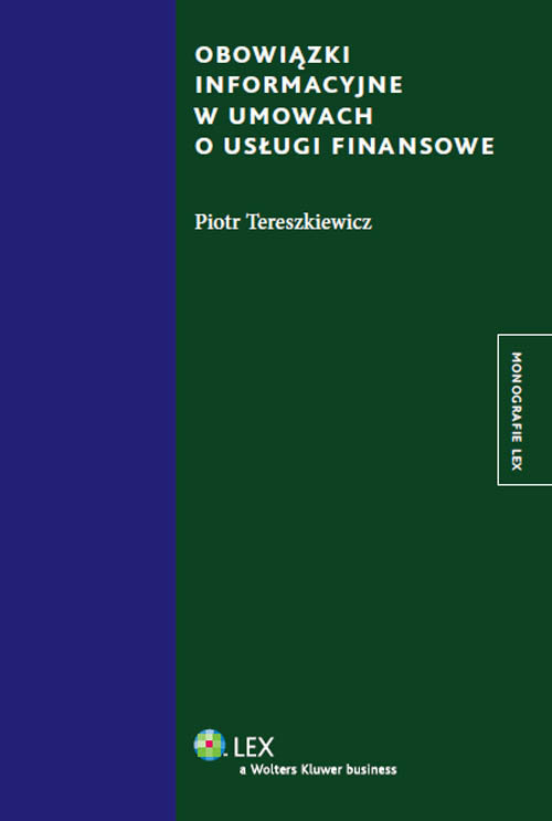 Obowiązki informacyjne w umowach o usługi finansowe