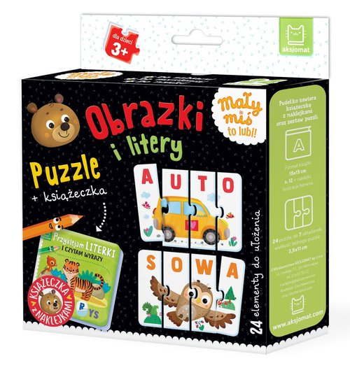 Obrazki i litery Puzzle + książeczka