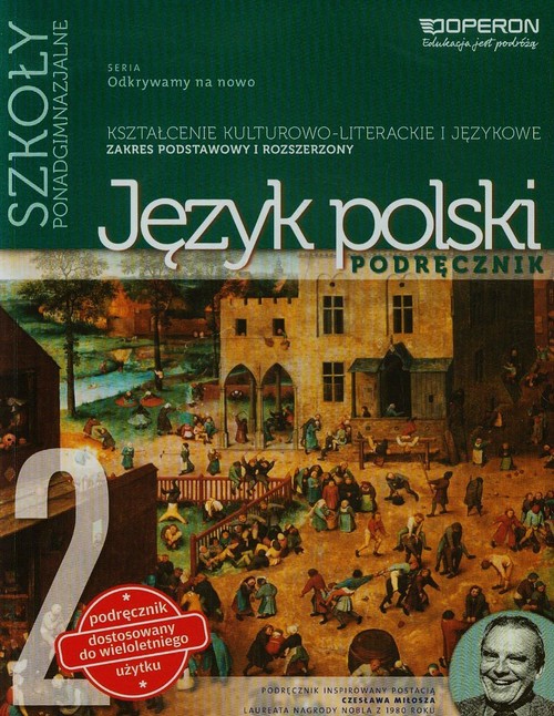 Odkrywamy na nowo 2 Język polski Podręcznik Kształcenie kulturowo-literackie i językowe Zakres podst