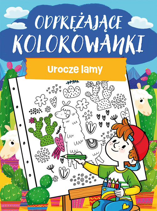 Odprężające kolorowanki Urocze lamy
