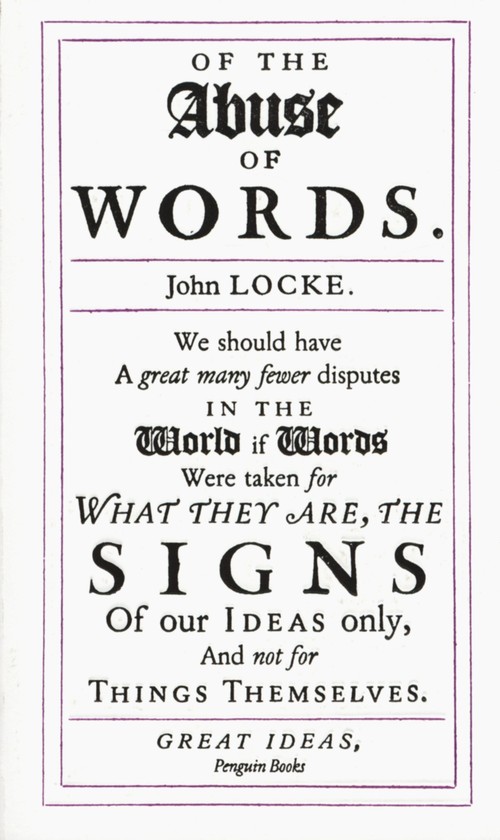 Of the Abuse of Words