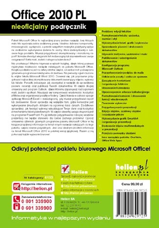 Office 2010 PL. Nieoficjalny podręcznik. eBook