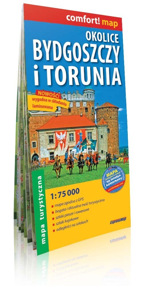 Okolice Bydgoszczy i Torunia comfort! map laminowana mapa turystyczna