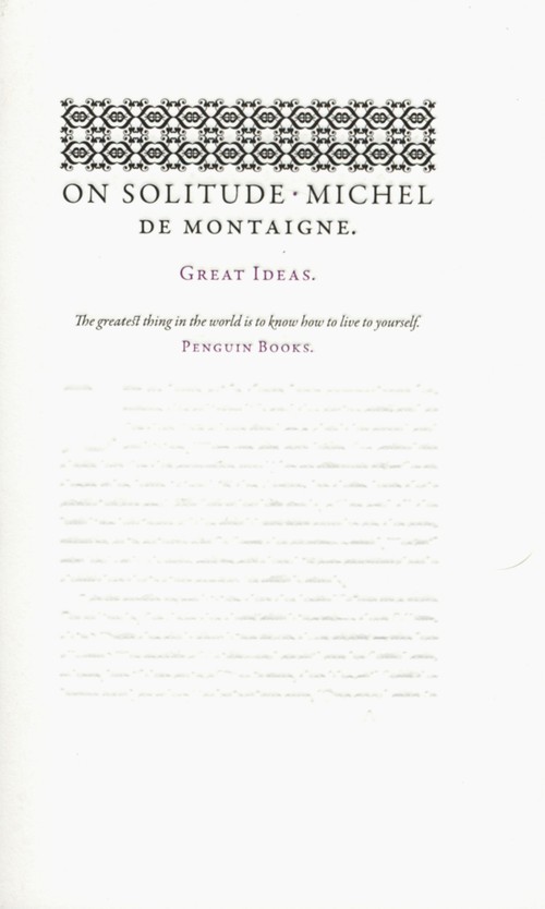 On Solitude