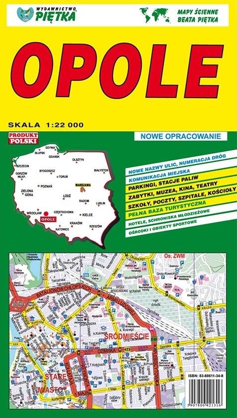 Opole 1:22 000 plan miasta PIĘTKA