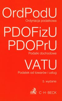 Ordynacja podatkowa Podatki dochodowe Podatek od towarów i usług