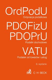 Ordynacja podatkowa Podatki dochodowe Podatek od towarów i usług