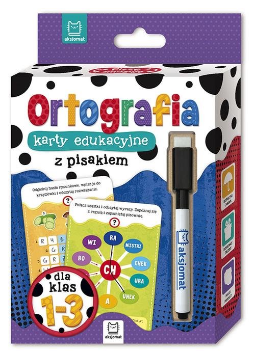 Ortografia klasy 1-3 Karty edukacyjne z pisakiem