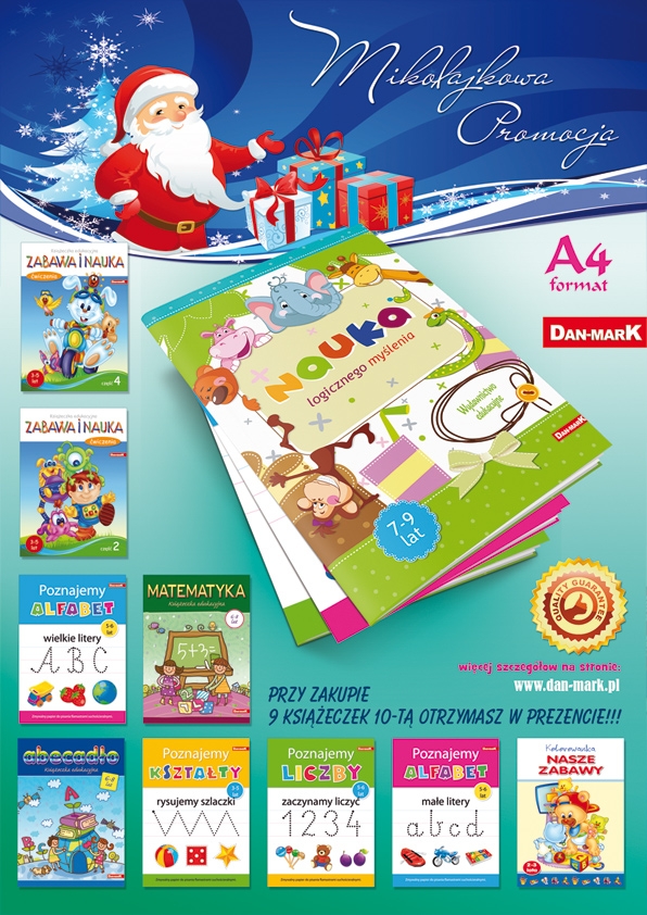 PAKIET KSIĄŻECZEK A4 (9 szt+ 1 gratis)