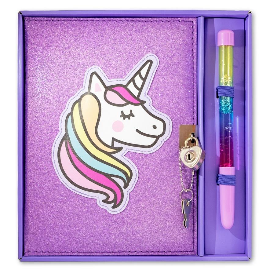 Pamiętnik brokatowy Jednorożec fiolet ToysInn