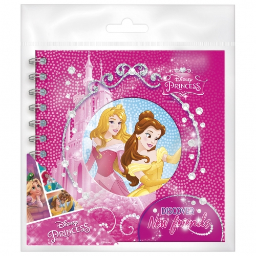 Pamiętnik spiralny z kłódką księżniczki