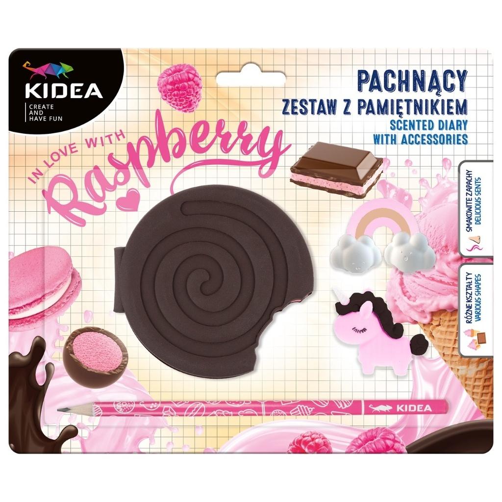 Pamiętnik z akcesoriami malinowy krem Kidea