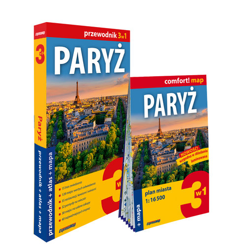 Paryż 3w1 przewodnik + atlas + mapa