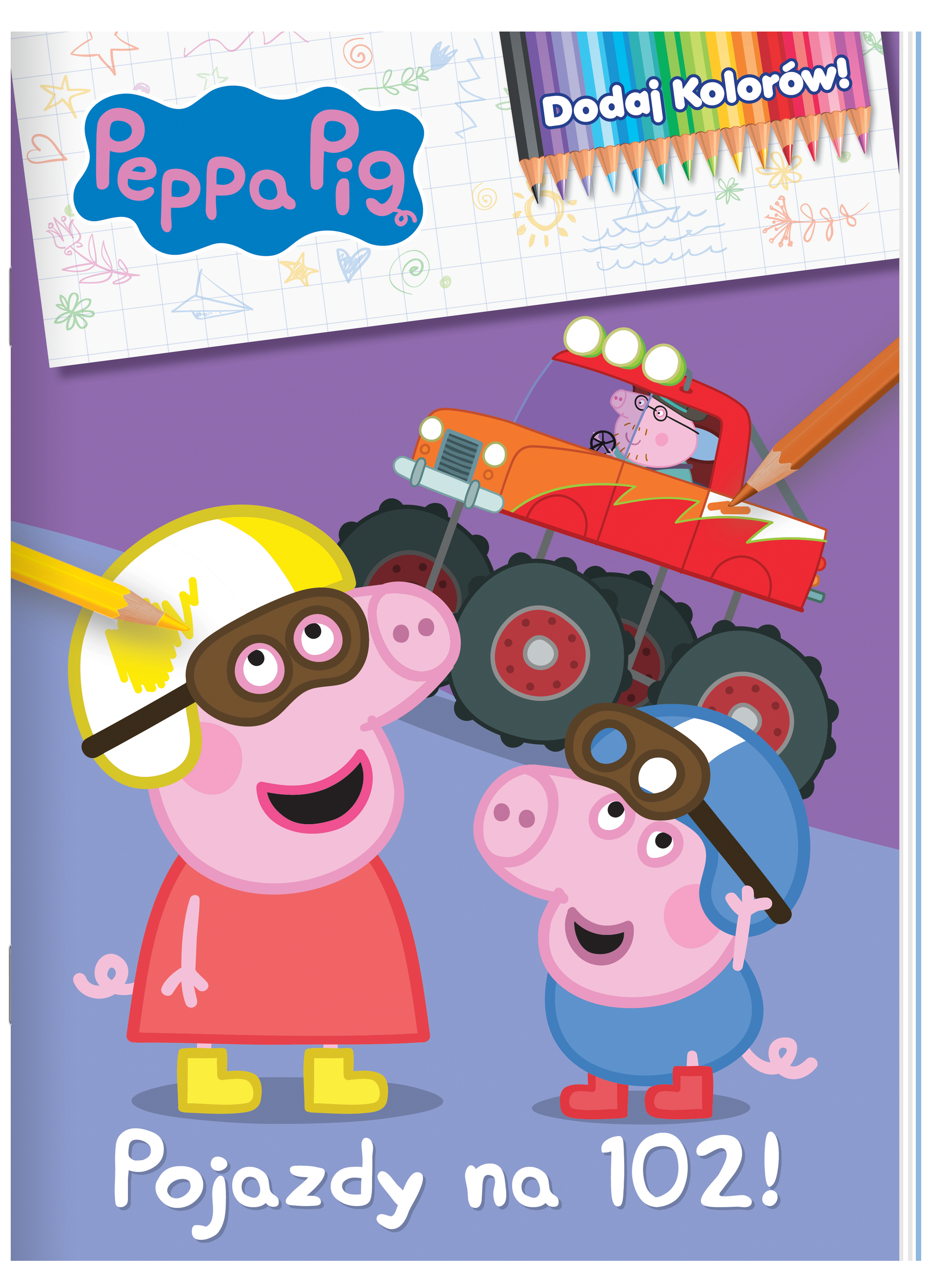 Peppa Pig Dodaj kolorów Pojazdy na 102!
