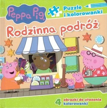 Peppa Pig Puzzle i kolorowanki Rodzinna podróż