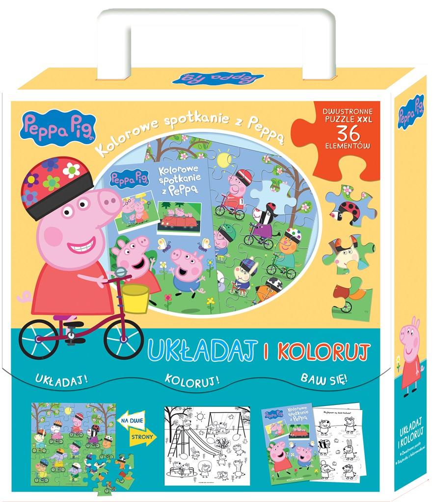 Peppa Pig Układaj i koloruj Kolorowe spotkanie z Peppą