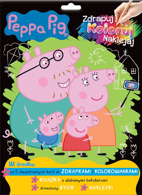Peppa Pig Zdrapuj, koloruj, naklejaj