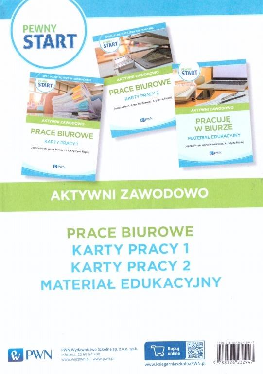 Pewny start Aktywni zawodowo Prace biurowe Karty pracy 1 Prace biurowe Karty pracy 2 Pracuję w biurz