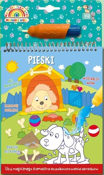 Pieski. Malowanka z wodnym flamastrem