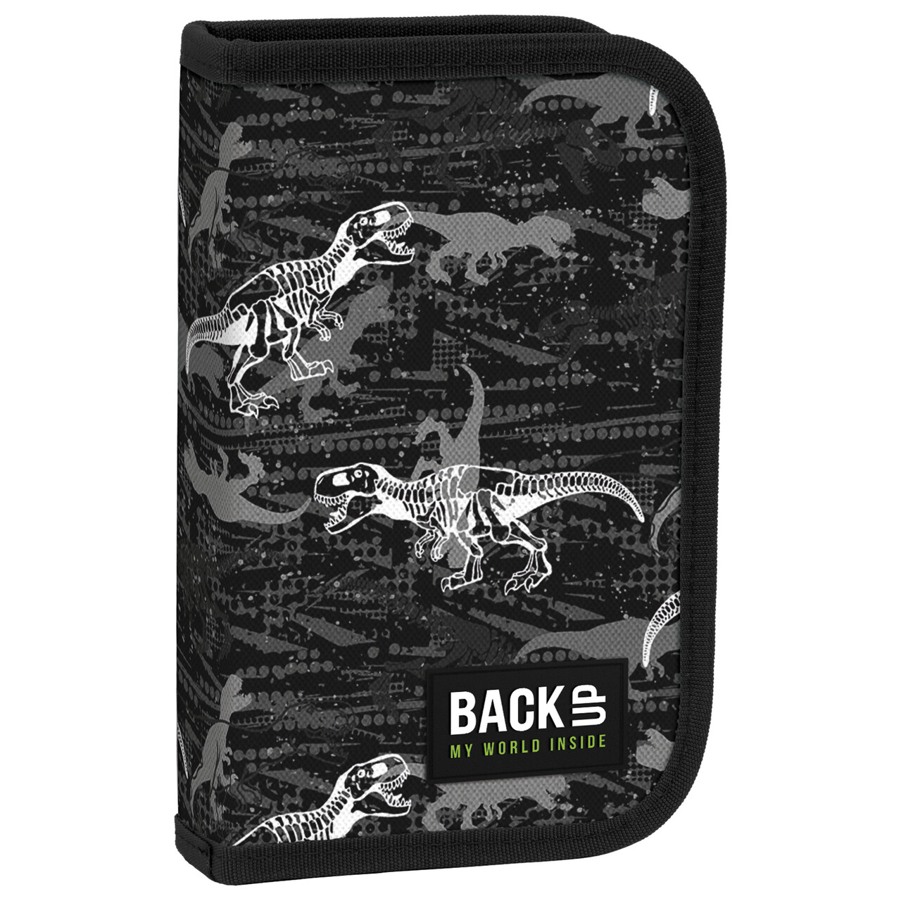 Piórnik 1-komorowy z wyposażeniem BACKUP 5 model SW50 świat dinozaurów