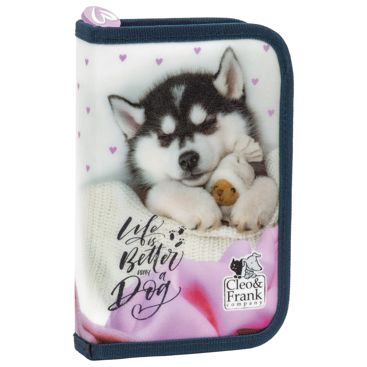 Piórnik 1-komorowy z wyposażeniem Cleo i Frank 38 pies