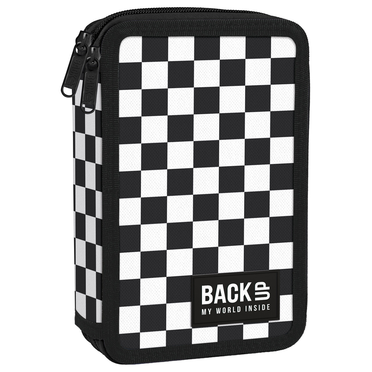 Piórnik 2-komorowy z wyposażeniem BACKUP 5 model DW94 szachownica