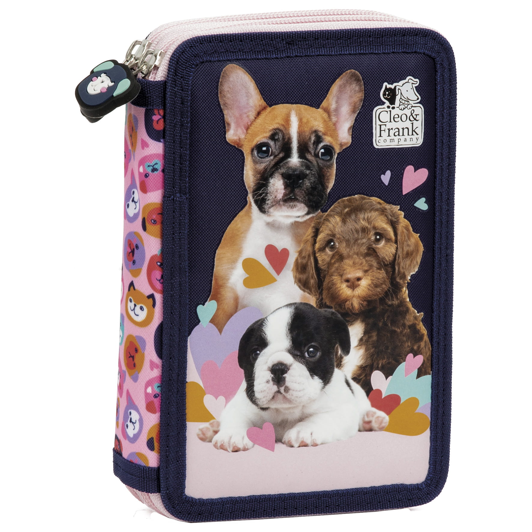 Piórnik 2-komorowy z wyposażeniem Cleo i Frank 40 (Pies)