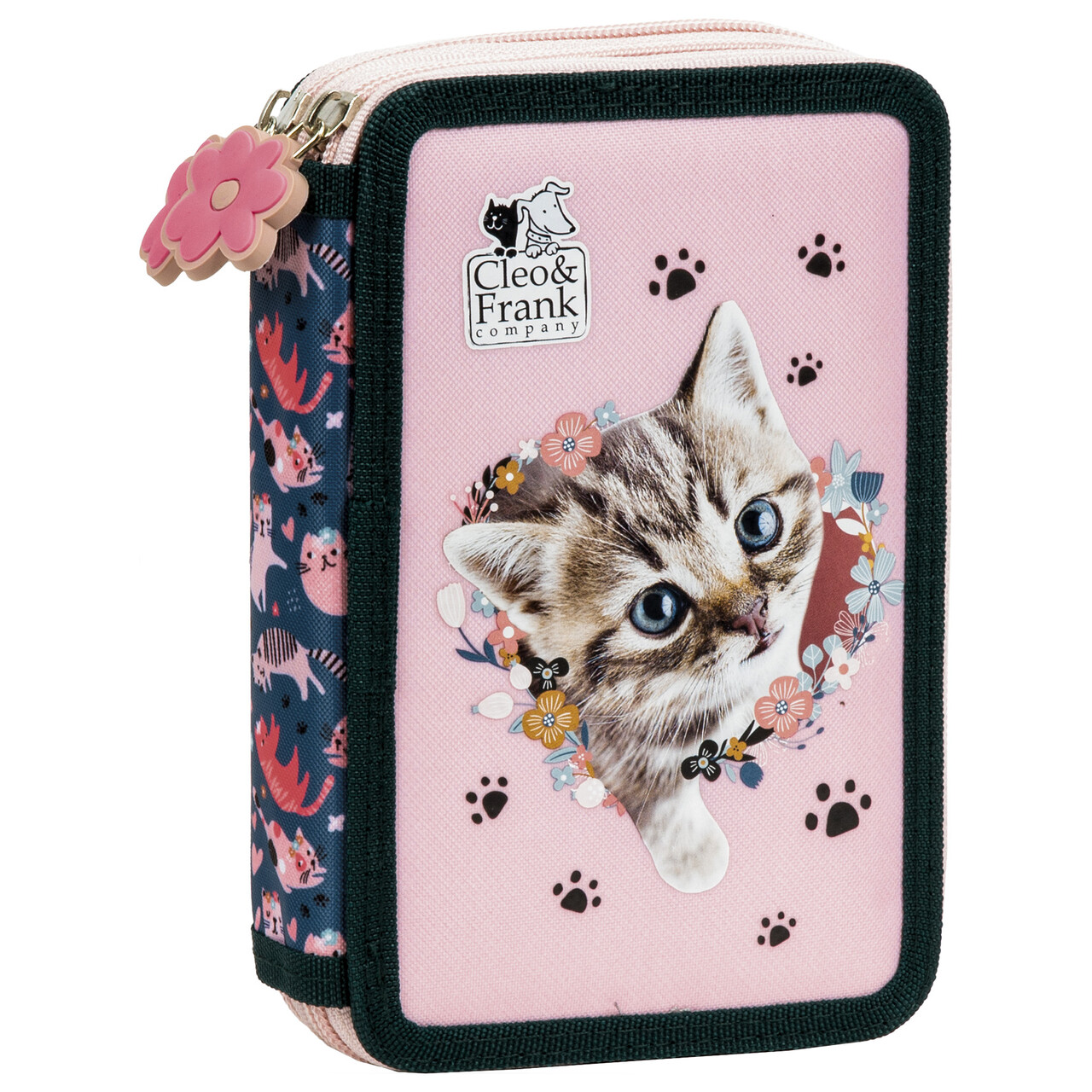 Piórnik 2-komorowy z wyposażeniem Cleo i Frank 41 kot