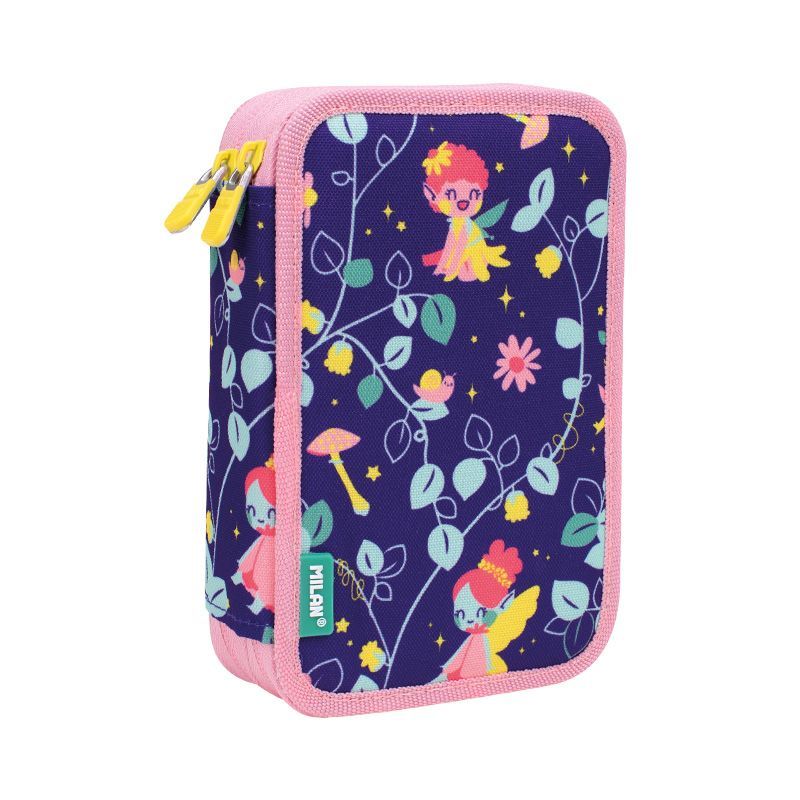 Piórnik 2-komorowy z wyposażeniem Milan FAIRY TALE fioletowy