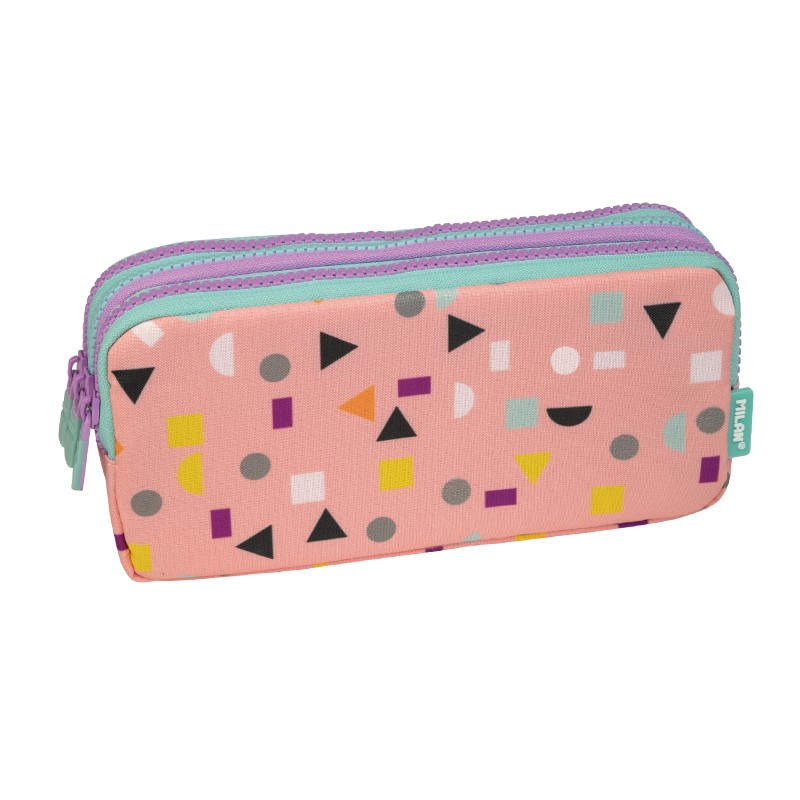 Piórnik 3 komorowy duży happy bots Milan róż