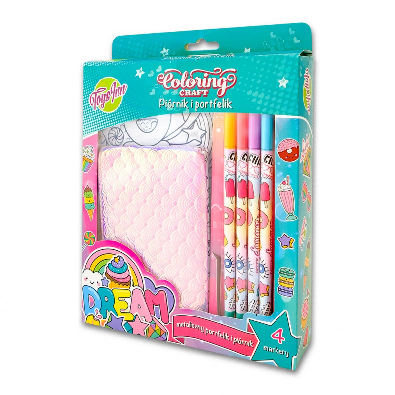 Piórnik i portfelik do kolorowania dream ToysInn stn 5850