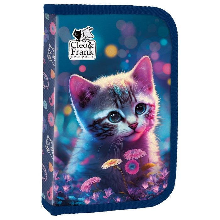 Piórnik jednokomorowy z wyposażeniem Cleo i Frank 43 Kotek